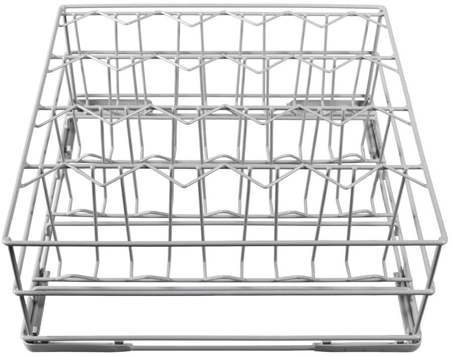 Tall Glass Basket from the front angled
